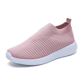 2025 New Fly Weaving Shallow Mouth Low Help Light And Breathable One-Foot Pedal Round Head Large-Size Leisure Flat-Bottomed Sneakers HZ0115