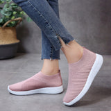 2025 New Fly Weaving Shallow Mouth Low Help Light And Breathable One-Foot Pedal Round Head Large-Size Leisure Flat-Bottomed Sneakers HZ0115