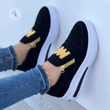 2025 New Large-Size Sports Single Shoe Pine Cake Flat Bottom Zipper Color Casual Sneakers HZ0115