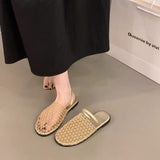 Beach Holiday Wind Net Woven Hollow Bag Head Slippers Summer New Korean Version Of Leisure Wind With Cold Slippers HZ0115