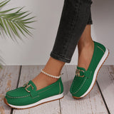Thick-Bottomed Casual Sneakers Casual Ladies Metal Chain 2025 Summer New Large-Size Single Shoes HZ0115