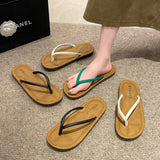 Large-Size Flat-Bottomed Flip-Flops Women's New European Net Red Comfortable Soft Bottom Feet Beach Cool Slippers In The Summer Of 2025 HZ0115