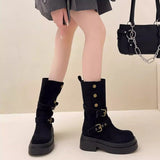 Little Xiang Style Retro British Style Maillard Boots Burst Martin Boots 2025 New Two Wear Detachable Boots HZ0115
