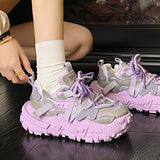 2025 Spring And Summer Tire Bottom Old Dad Shoes Women's Net Air Breathable Pink Casual Sneakers Thick-Soled Small White Shoes Tide HZ0115