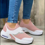 022 New Mesh Leisure Cushion Thick-Bottomed Sneakers Large Mesh Shoes Fly-Weaving Shoes HZ0115