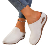 Slope And Round Head Slippers Women's Large Code In The Autumn Of 2025 New Thick Soles Pedaled Half Slippers HZ0115