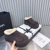 Gentle Fairy Wind Thick Bottom Increase Hairy Slippers 2025 New Soft Base Does Not Tired Birken Shoes HZ0115