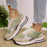 Large-Size Thick-Sed Sports Casual Women's Shoes 2025 Fashion Lace Single Shoes Fashion Sneakers HZ0115