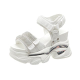 10Cm Thick-Soled Sandals 2025 New Magic Sticky Toe Loose Pastry Bottom Sports Leisure Dad Sandals HZ0115