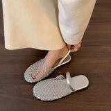 Beach Holiday Wind Net Woven Hollow Bag Head Slippers Summer New Korean Version Of Leisure Wind With Cold Slippers HZ0115