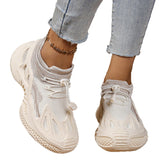 Couple Shoes 2025 Autumn Flying Mesh Shoes Sneakers Thick-Soled Coconut Breathable Lazy Casual Socks Shoes HZ0115