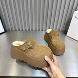 Gentle Fairy Wind Thick Bottom Increase Hairy Slippers 2025 New Soft Base Does Not Tired Birken Shoes HZ0115
