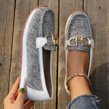 Thick-Bottomed Casual Sneakers Casual Ladies Metal Chain 2025 Summer New Large-Size Single Shoes HZ0115