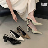 High-End Comfortable Super Soft Sandals Summer New French Pointed Sweet Temperament Banquet Single Shoes HZ0115