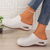 Slope And Round Head Slippers Women's Large Code In The Autumn Of 2025 New Thick Soles Pedaled Half Slippers HZ0115