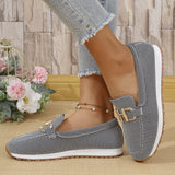 Large-Size Single-Shoe Women's 2025 New Four-Season Sneakers Shallow-Mouthed Fashion Ladies Single Shoes 43 Yards HZ0115