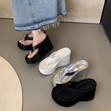 Xia Small Man Height Height And Thin Flip-Flops Drag Woman Xia Poe And Fashion Cool Slippers Thick Bottom Beach Slippers Woman HZ0115
