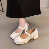 Vintage Temperament Elegant Small High Single Shoes Summer New New Chinese Style Cheongsam Temperament High Heels HZ0115