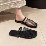 Beach Holiday Wind Net Woven Hollow Bag Head Slippers Summer New Korean Version Of Leisure Wind With Cold Slippers HZ0115