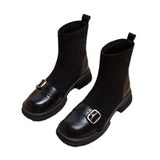 Vintage British Style Thin Skinny Boots Brown Socks Boots 2025 Autumn And Winter Gas Small Short Boots Small Ankle Boots HZ0115