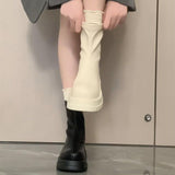 Round Head Sweet Little Tall Martin Boots 2025 Net Red New Fashion Niche Design Boots HZ0115