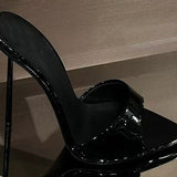 Beautiful Fairy Wind Word High Heel Shoes Fine Sandals New Fashion Sexy Pointed Thin Heel Slippers HZ0115