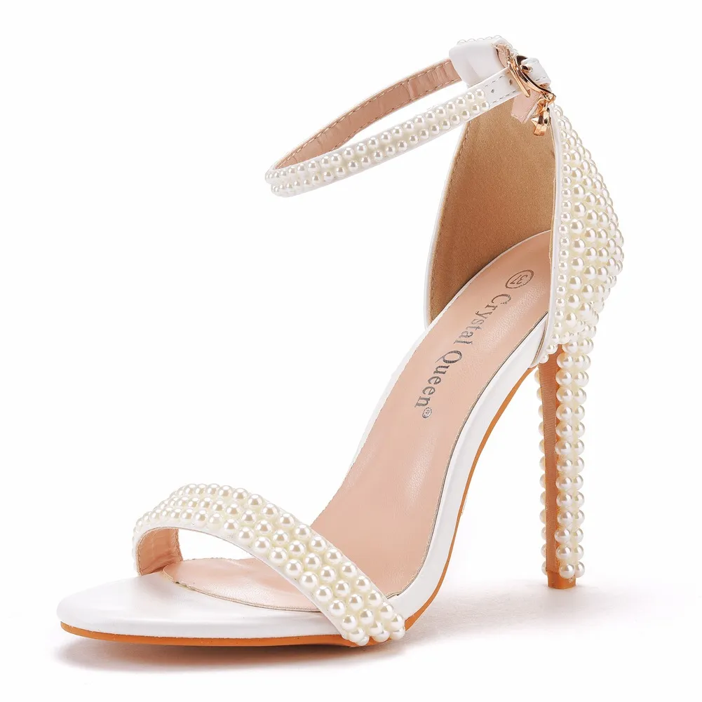 9 Cm High-Heeled Sandals Bridesmaid Wedding With Crystal Buckle With Crystal Liora Sandals Fine Heel Crystal Shoes HZ0115