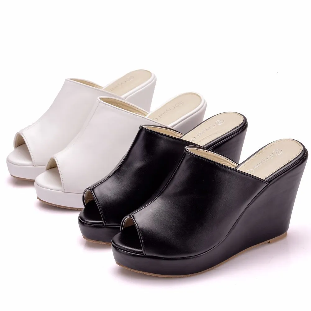 10 Cm Fish Mouth Slope With Large-Size Cool Slippers Waterproof Table Sandals Roman Sandals New Wish HZ0115