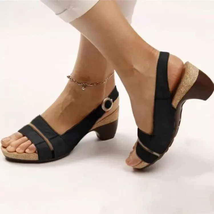 Wish Large-Size Women's Slope Sandals Low Heel Spring Summer Casual Women's Shoes HZ0115