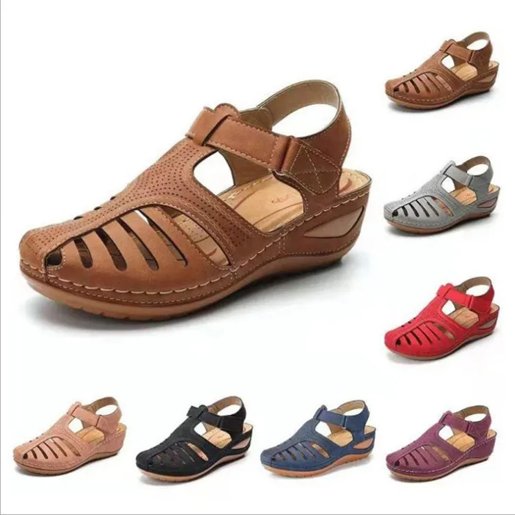 Summer Women's Slopes And Thick-Soled Casual Sandals Women's Slopes And Thick-Soled Magic Stick Ladies Beach Sandals HZ0115