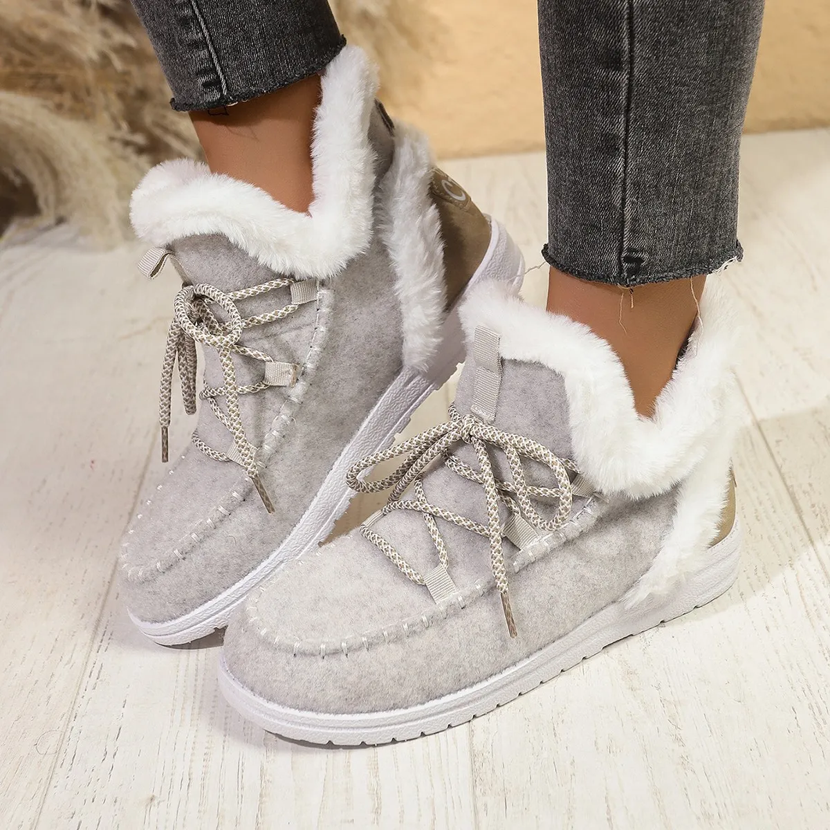 Moon Snow Boots Women 2025 Winter New Warm And Anti-Slip In Add-On Cotton Boots With Waterproof And Tuff Boots HZ0115