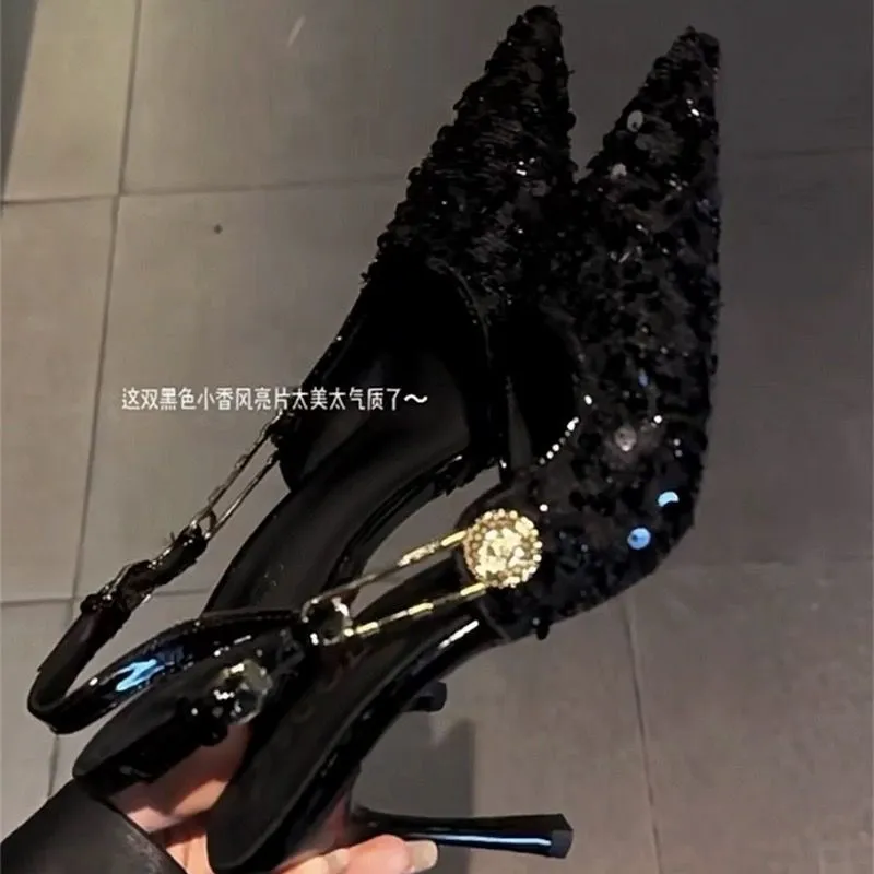 Fairy Style Elegant Fashion Shoes 2025 Spring And Autumn Burst High Heels French High-End Fine Heel Anti-Slip Shoes HZ0115