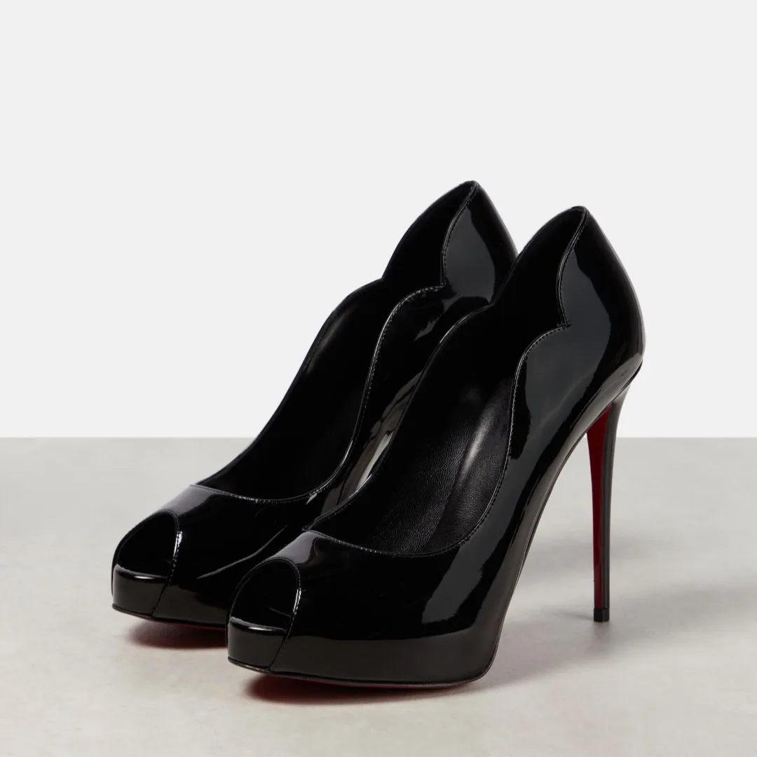 Spring 2025 Waterproof Table Single Shoes Women's Shoes Red Sole Sexy Fine High Heel Fish Mouth Shoes Large Sexy Banquet Single Shoes HZ0115