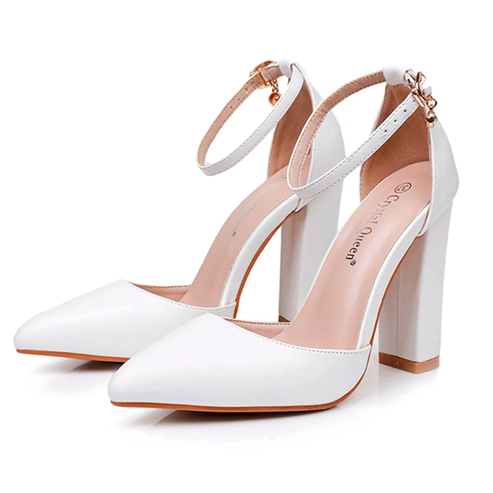 Coarse Heel Pointed Casual Women's Single Shoes 2025 New Spring Women's Shoes Shallow Foot Fashion Comfortable High Heels HZ0115