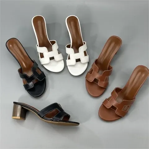 Fashion Trend High-Heelish Slippers Summer New Wear Height Display Legs Long Beach Cold Slippers HZ0115