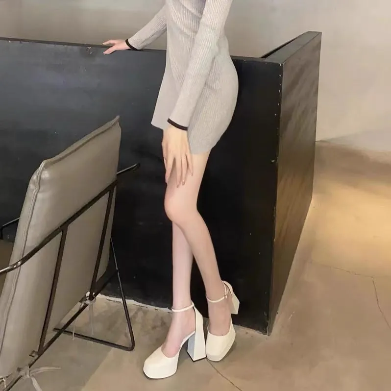 Barbie Shoes Thick Heel High Heels Waterproof Table Mary Treasure Shoes Autumn And Winter Single Shoes Women 2025 New Shoes French Sandals HZ0115