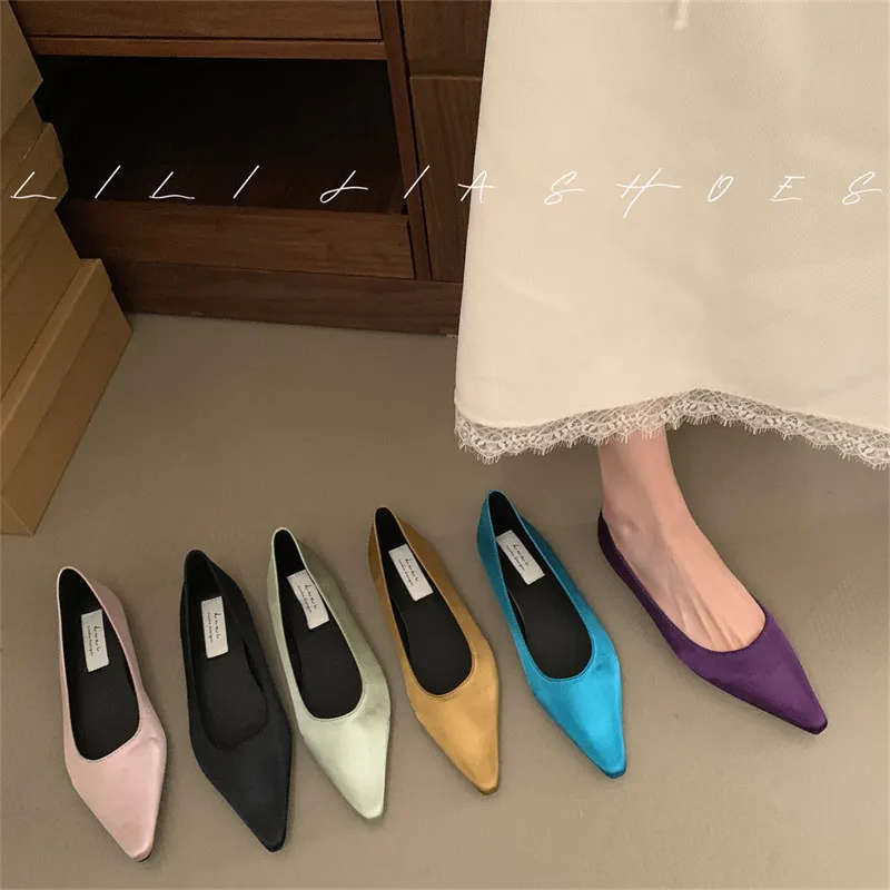 French Temperament State Denance Pointy Single Shoes Women 2025 Summer New Light High-End Fairy Warm Soft-Soled Grandmother Shoes HZ0115