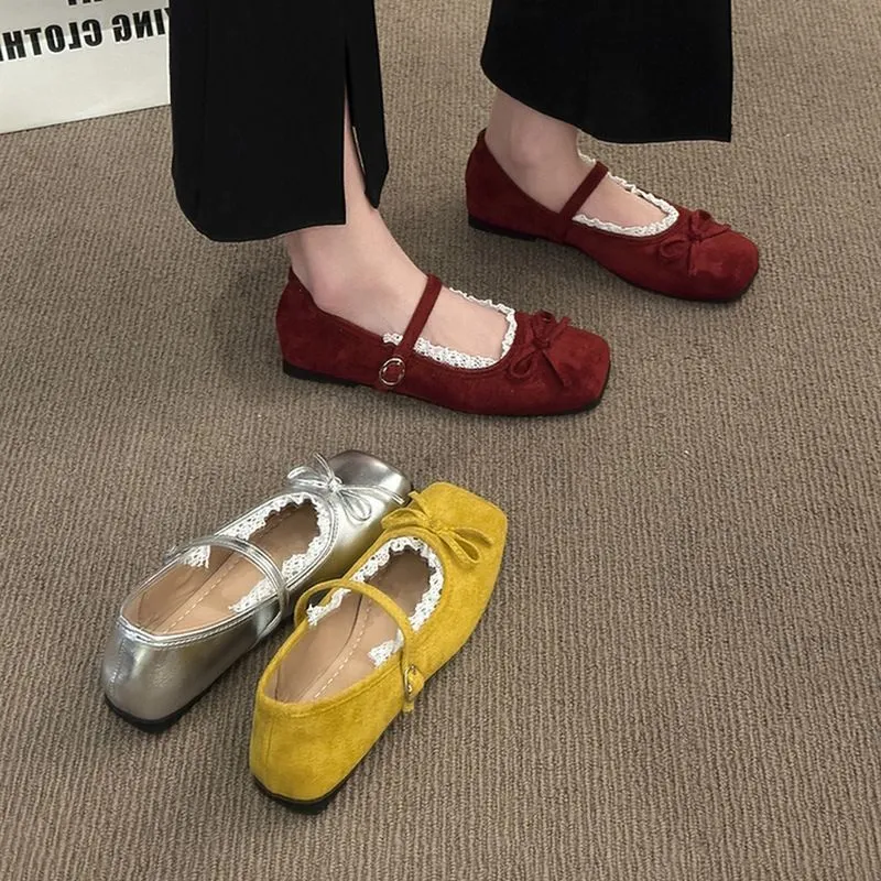 Gentle Evening Shoes Bow Design Mary Jane Single Shoes Summer Soft Sole French Elegant Temperament Ballet Shoes HZ0115
