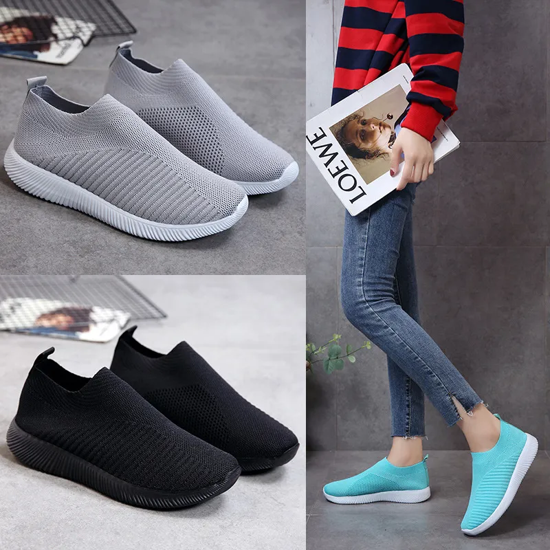 Women's Shoes Large-Size Year Wish Flying Socks Shoes Elastic Cloth HZ0115