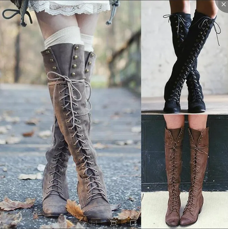 2025 Autumn And Winter New Women's Shoes Fashion Boots Wish Hot Long Cylinder Rivets HZ0115