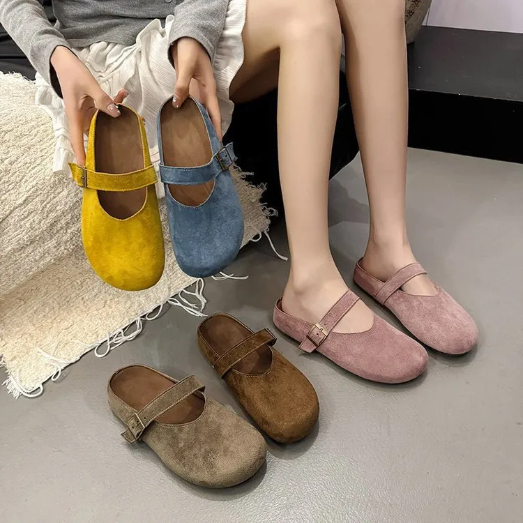 Elegant But Timeless Shallow Single Shoes Women Soft Flat Bottom Pregnant Women Anti-Slip Grandmother Shoes Casual Commute Wearing Ballet Shoes HZ0115