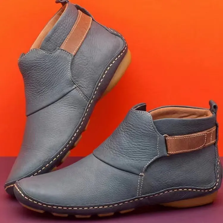 New Large-Size Women's Boots 2025 Autumn And Winter Short-Clinic Velo Sticker Women's Boots Low And Martin Boots HZ0115