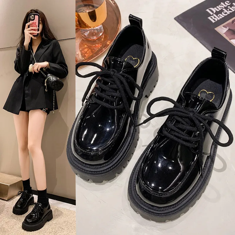 British Wind Small Leather Shoes 2025 New Autumn Shoes Thick Back With Round Head Single Shoes Spring And Autumn Retro Lefu Shoes HZ0115