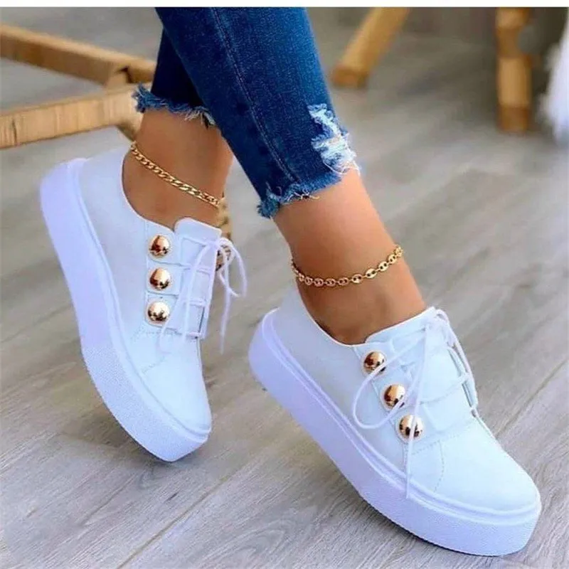Large-Size Casual Single-Shoe Women's New Round-Headed Thick-Soled Casual Viscose Shoes Single Shoes Wish HZ0115