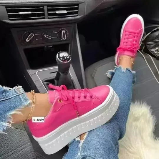 Summer New Large-Size Single-Shoe Women's Round Head Thick Sole Casual Sticky Shoes Single Shoes HZ0115