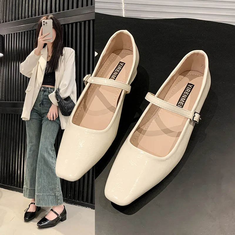 Mary Jane Shoes Women's New Magic Silver Fang Head Coarse Heeled Singles Shoes In Spring 2025 HZ0115