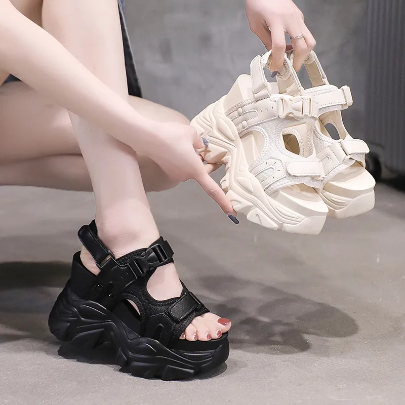 Small Man Magic Stick Sports Sandals Women 2025 Summer New Small Size Leisure Thick Bottom Slope And Fish Mouth Sandals Women HZ0115