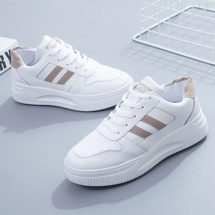 Small White Shoes Women 2025 Spring New Thick-Soled Round Head With Casual Single-Shoe Student Board Shoes HZ0115