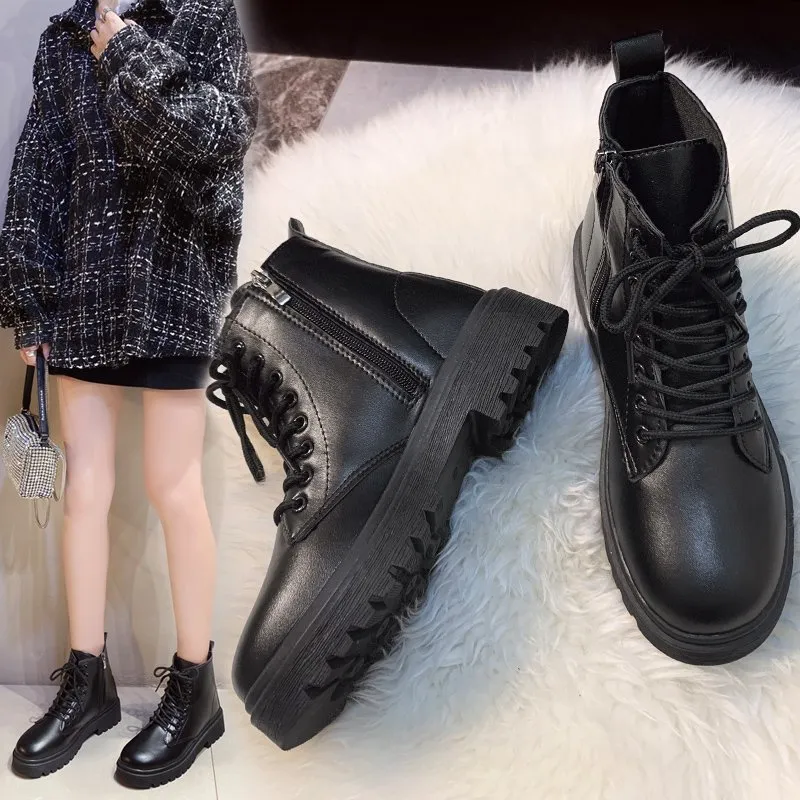 New Black Handsome Martin Boots In Autumn 2025 HZ0115