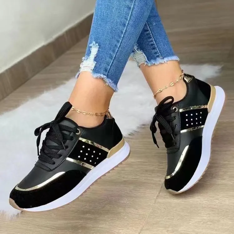2025 Large-Size Sports Casual Shoes Summer New Thick-Soled Casual Shoes Strap Sports Women's Shoes HZ0115